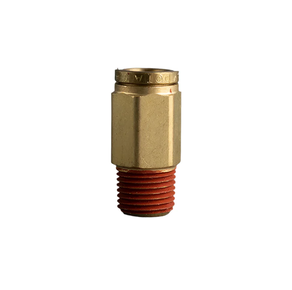 1/4in Tube to 1/8in Male Pipe Brass Push Connector