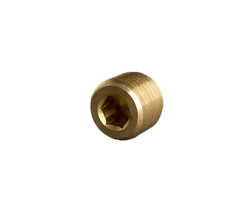 1/4in Brass Countersunk Hex Plug