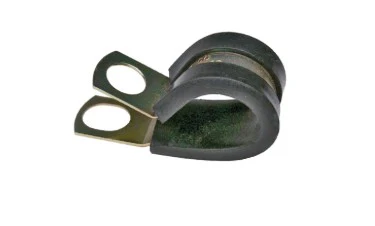 1in Rubber Tubing Clamp Yellow Zinc