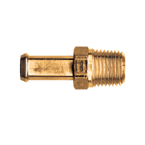 3/8in Hose I.D. to 1/4in Male Pipe Brass Fuel Line Hose Barb Coupling