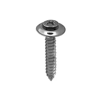 #8 x 1in #6 Head Phillips Oval Sems Tapping Screw Chrome