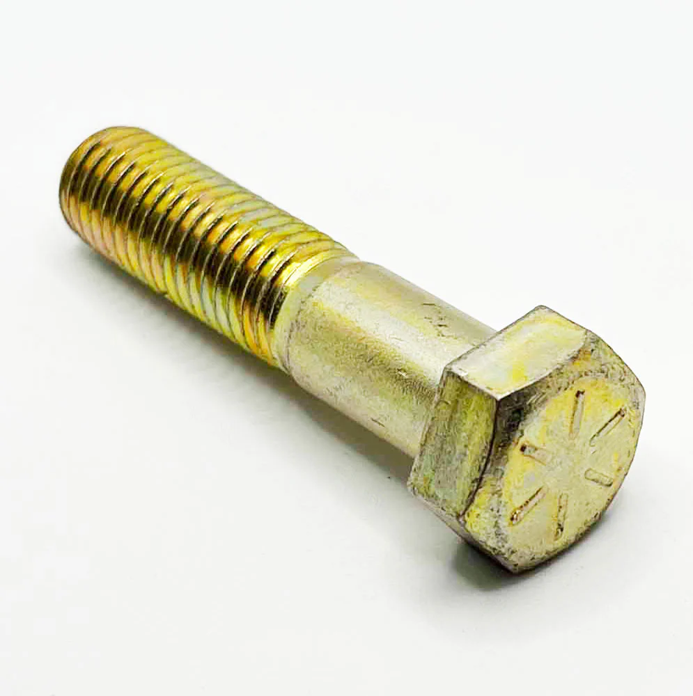 9/6-12 x 2-3/4in UNC Grade 8 Hex Cap Screw Yellow Zinc