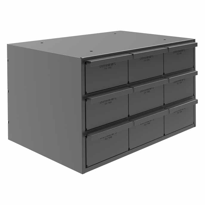 Cabinet with 9 Vertical Drawers 11-5/8in Deep