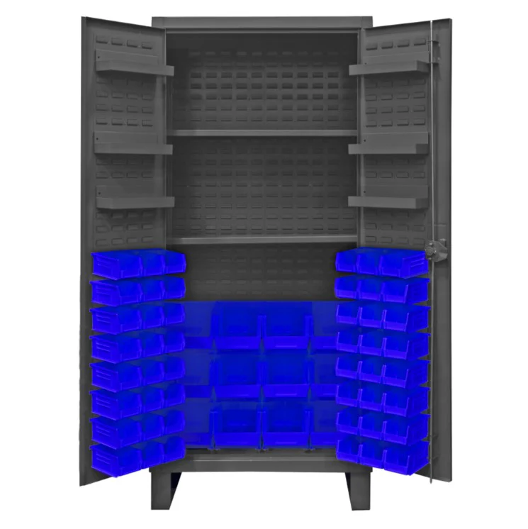 Cabinet with 60 Bins and 2 Shelves