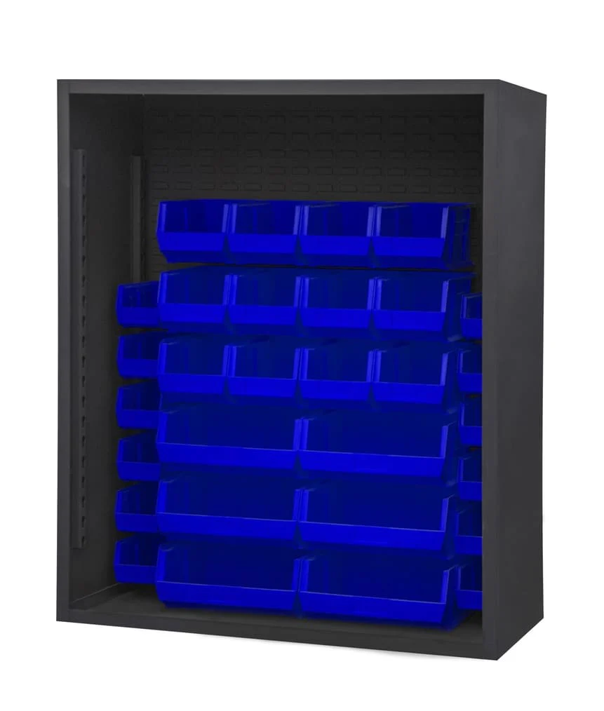 Enclosed Sheving with 30 Bins