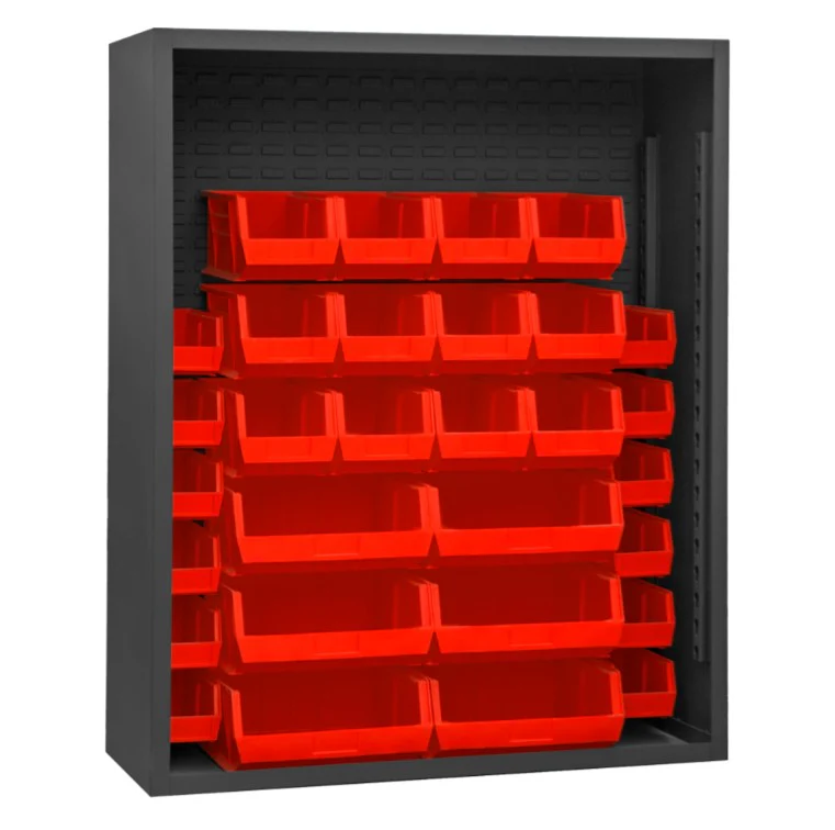 Enclosed Sheving with 30 Bins