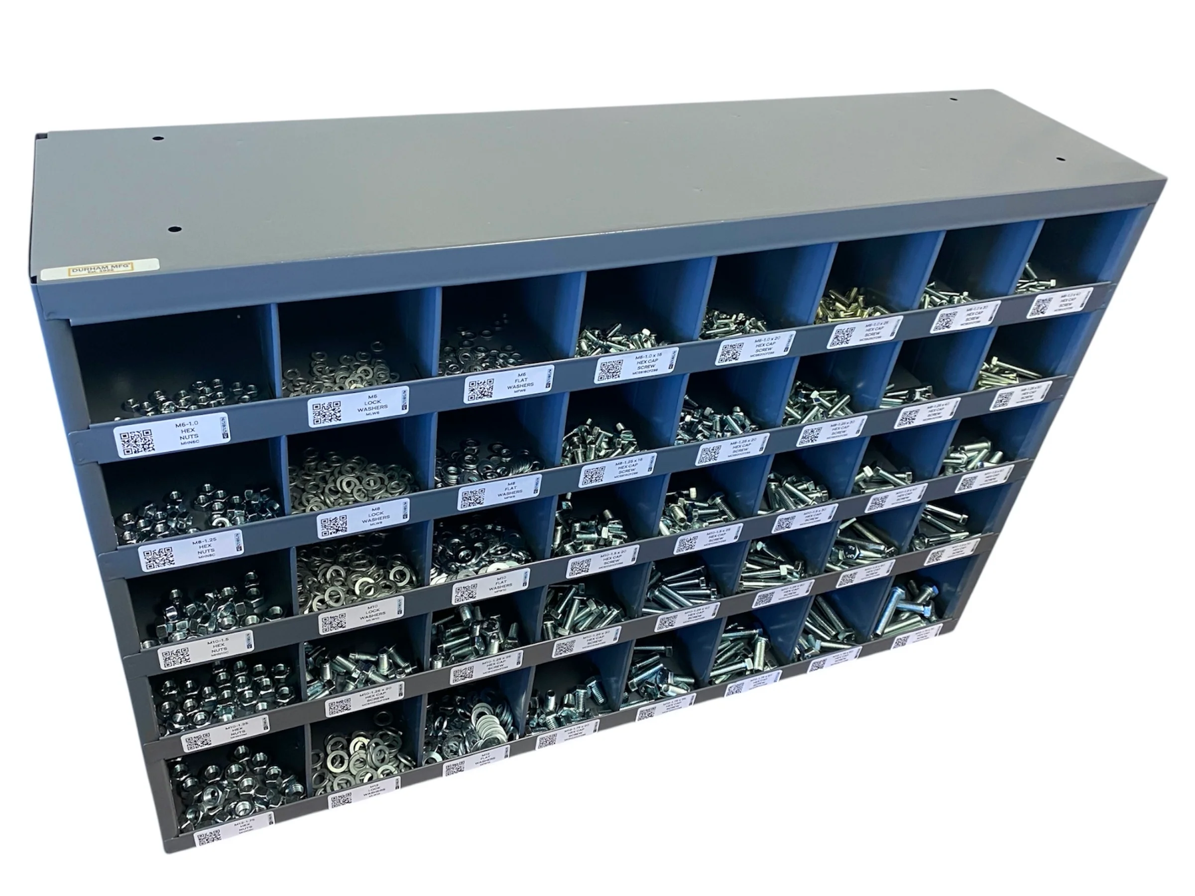 1,340 Piece Class 8.8 Hex Head Cap Screw, Nut, and Washer Assortment Starter Kit