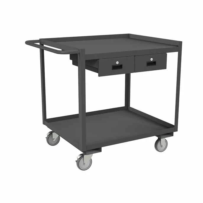 30in x 36in Stock Cart with 2 Shelves and 2 Drawers
