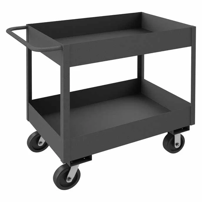 18in x 30in Stock Cart with 2 Shelves and a High Lip