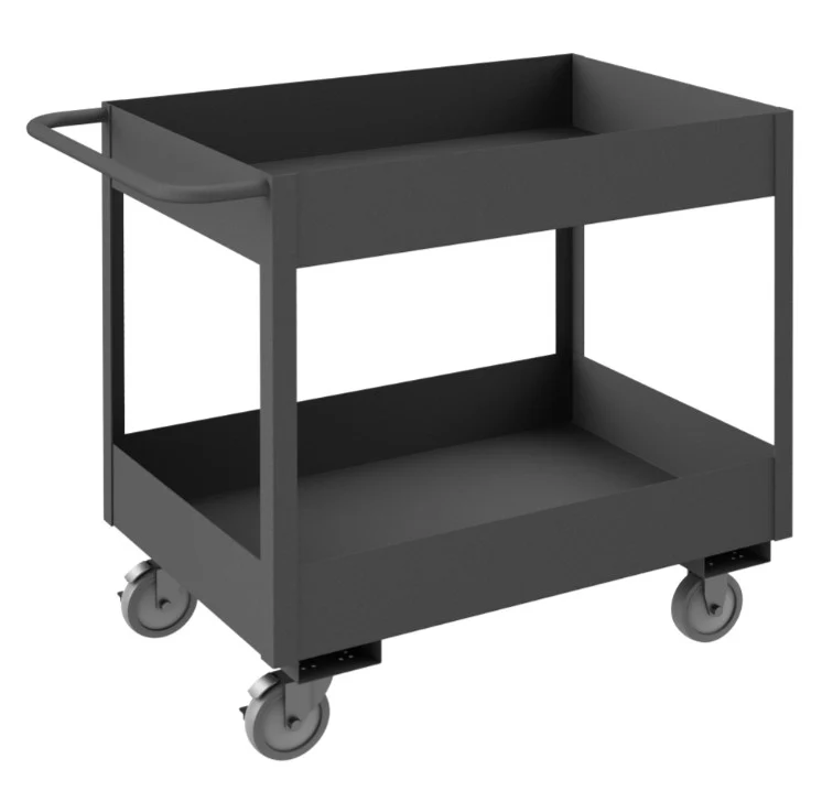 18in x 36in Stock Cart with 2 Shelves and a High Lip