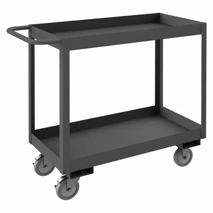24in x 36in Stock Cart with 2 Shelves and a High Lip