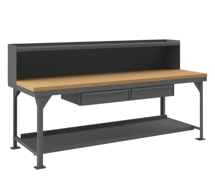 96in x 36in Maple Top Workbench with 2 Drawers